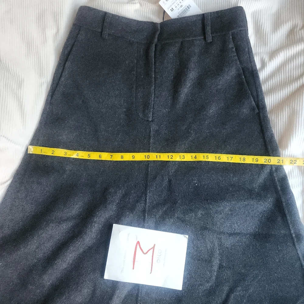 Zara Collection co-ord set vest & Wool-blend cape/A-line midi skirt SZ M BNWT